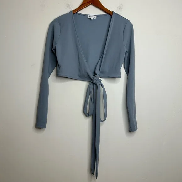 Superdown Women’s Sylvie Wrap Tie Top Size Small - Picture 3 of 9